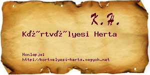 Körtvélyesi Herta névjegykártya